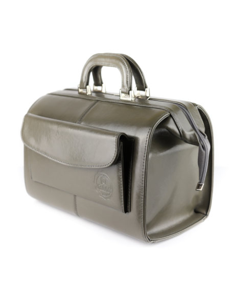 Skórzana torba lekarska mała - szary