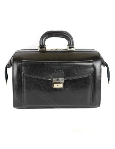 Skórzana torba lekarska mała - czarna