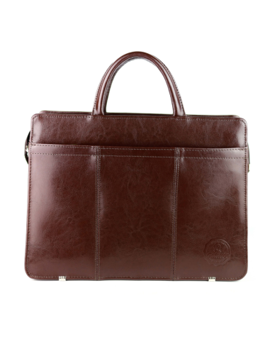 Teczka damska suwakowa 2-komorowa - jasny brąz