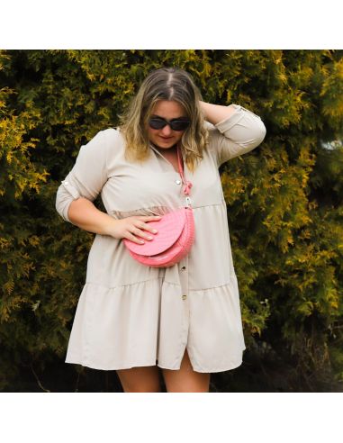 Torebka franczeska S - croc. róż