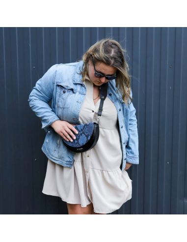 Torebka franczeska S - limited editon wąż błękit