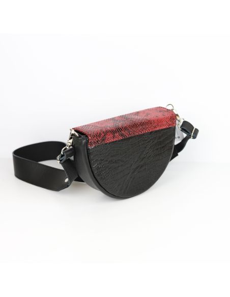 Torebka franczeska S - limited edition print wężowy malina