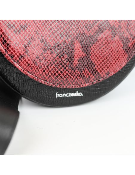 Torebka franczeska S - limited edition print wężowy malina