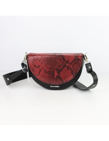 Torebka franczeska S - limited edition print wężowy malina