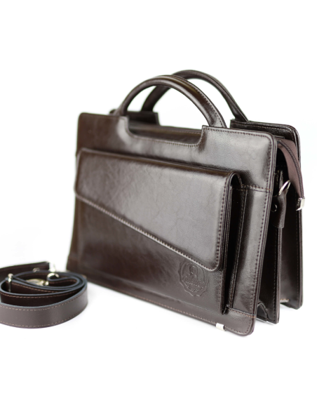 Teczka damska exclusive - ciemny brąz