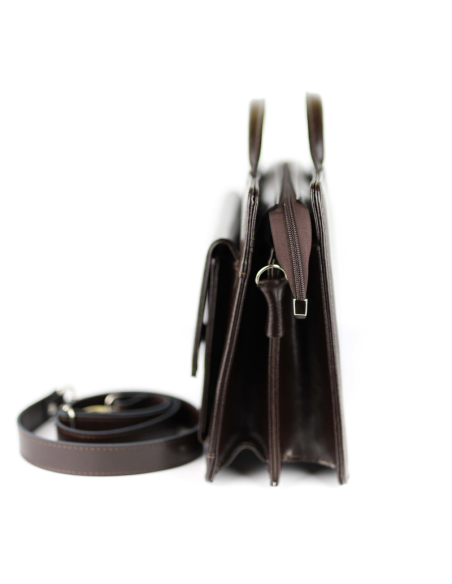 Teczka damska exclusive - ciemny brąz