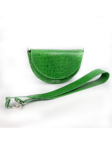 Torebka franczeska S - croc jasna zieleń