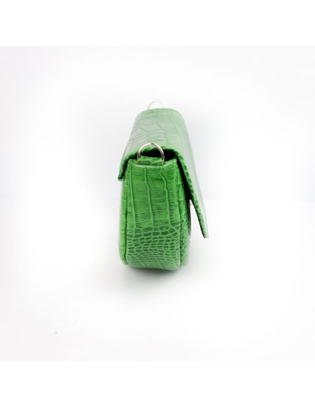 Torebka franczeska S - croc jasna zieleń