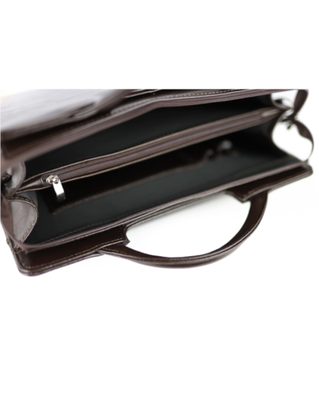 Teczka damska exclusive - ciemny brąz