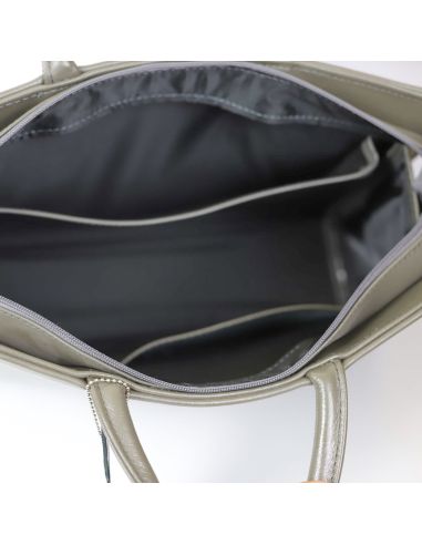 Damski skórzany kuferek mały - koniak