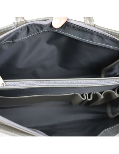 515 Damski kuferek duży pasy - czerwony