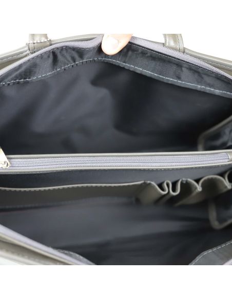 515 Damski kuferek duży pasy - czerwony