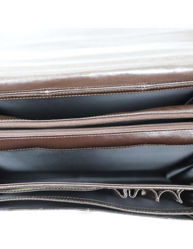 Teczka męska 3-komorowa - granat