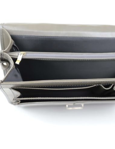 Teczka mała 2-komorowa - szary