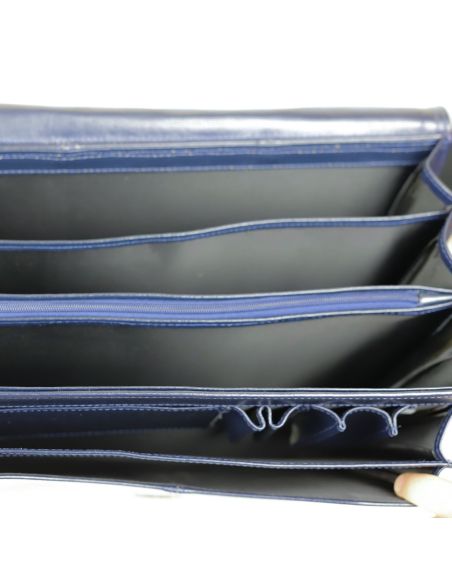 Teczka męska 3-komorowa - brąz