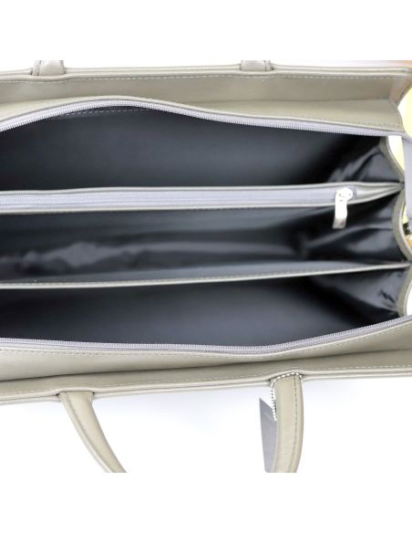 Teczka damska 3-komorowa - wiśniowa