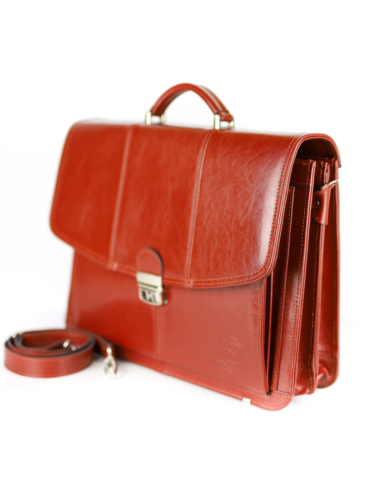 Torba męska 2-komorowa - koniak