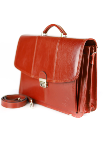 Torba męska 2-komorowa - koniak