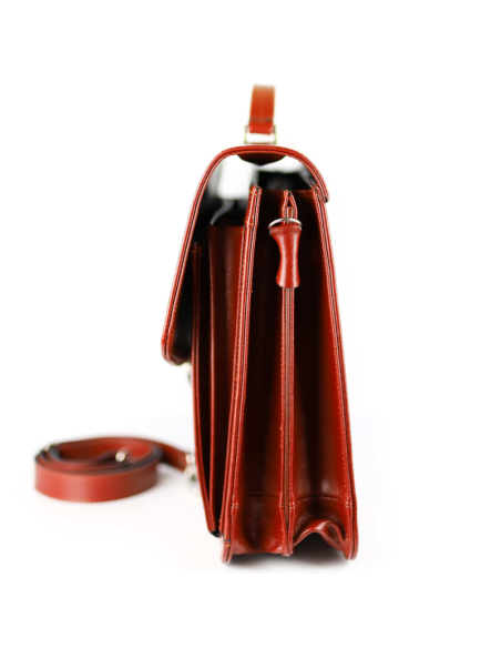 Torba męska 2-komorowa - koniak