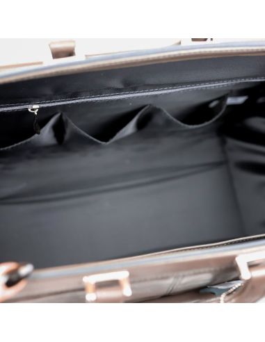 Skórzana torba lekarska duża - czarny