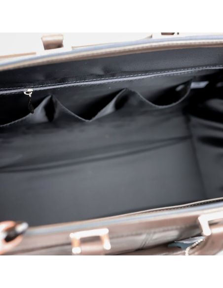 Skórzana torba lekarska duża - czerwony