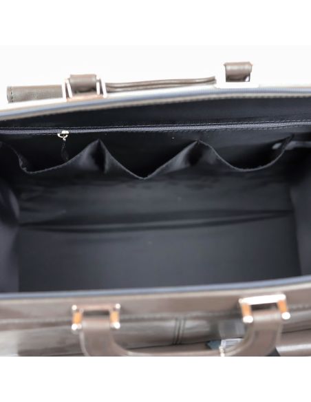 Skórzana torba lekarska mała - wiśniowa