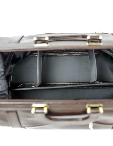 Skórzana torba lekarska mała - wiśnia