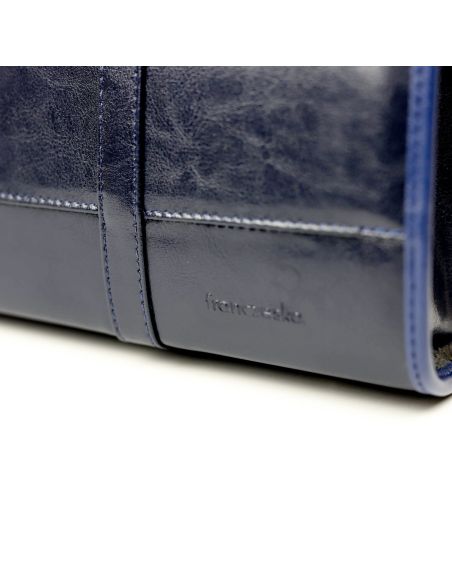 515 Damski kuferek duży pasy - granat