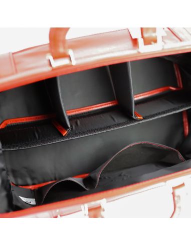 Skórzana torba lekarska duża - czerwona