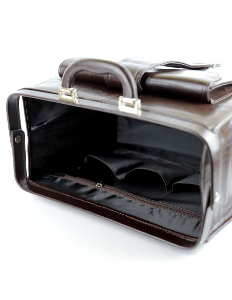 Skórzana torba lekarska mała - granat