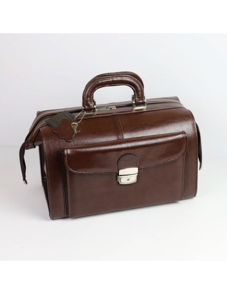 Skórzana torba lekarska duża - jasny brąz