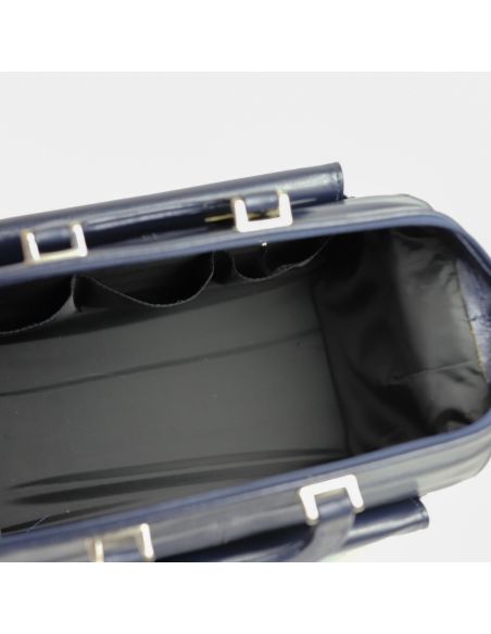 Skórzana torba lekarska duża - granat