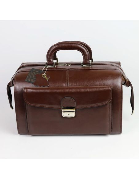 Skórzana torba lekarska mała - jasny brąz