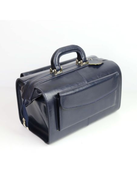 Skórzana torba lekarska mała - granat