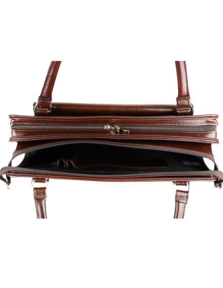 Teczka damska laptop exclusive - jasny brąz